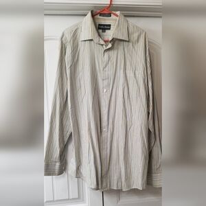 Men's Striped Shirt - Gray and Blue